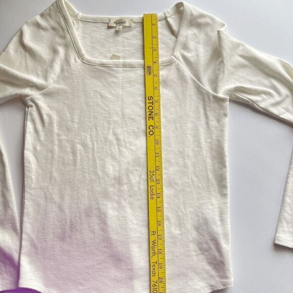 Madewell Square Neck, Long Sleeve Knit Top, Size Small - Picture 7 of 9